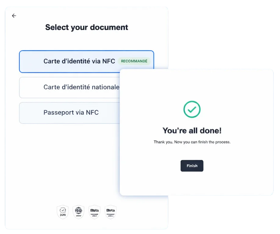 Assurique — document capture through NFC, biometrics, and risk decisioning, all on-premise